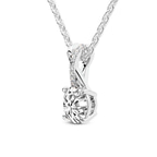 Platinum Lou Slider Lab Grown Diamond Pendant side left image