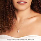 9ct Yellow Gold Lou Slider Lab Grown Diamond Pendant model image