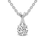 Platinum Lou Slider Lab Grown Diamond Pendant front image