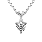 3.05 Ct Heart Cut Lou Slider Lab Grown Diamond Pendant in 18kt White Gold front image