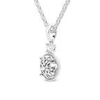 Platinum Joan Fashion Lab Grown Diamond Pendant side left image