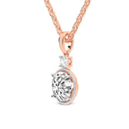 9ct Rose Gold Joan Fashion Lab Grown Diamond Pendant side left image