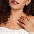 Platinum Joan Fashion Lab Grown Diamond Pendant model image