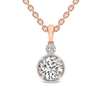 9ct Rose Gold Joan Fashion Lab Grown Diamond Pendant front image