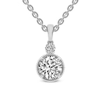 Platinum Joan Fashion Lab Grown Diamond Pendant front image