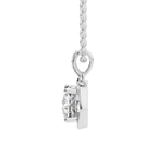Platinum Evil Eye Charm Lab Grown Diamond Pendant side image