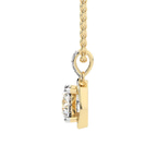 14kt Yellow Gold Evil Eye Charm Lab Grown Diamond Pendant side image