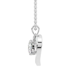 Platinum Whispering Love Lab Grown Diamond Pendant side image