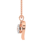 14kt Rose Gold Whispering Love Lab Grown Diamond Pendant side image