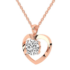 14kt Rose Gold Whispering Love Lab Grown Diamond Pendant side left image