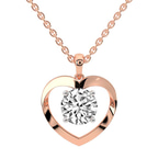 14kt Rose Gold Whispering Love Lab Grown Diamond Pendant front image