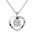 Platinum Whispering Love Lab Grown Diamond Pendant front image