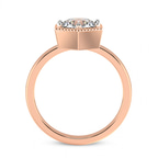 9ct Rose Gold Spectra solitaire Lab Diamond Ring side right image one