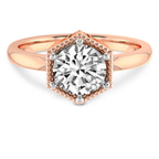 9ct Rose Gold Spectra solitaire Lab Diamond Ring front image