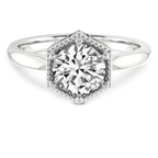 14kt White Gold Spectra solitaire Lab Diamond Ring front image