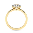 1.00 Ct Oval Cut Malissa Solitaire Lab Diamond Ring in 18kt Yellow Gold right