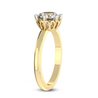 1.00 Ct Oval Cut Malissa Solitaire Lab Diamond Ring in 18kt Yellow Gold left