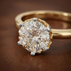 14kt White Gold Malissa Solitaire Lab Diamond Ring color product image one
