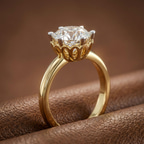 14kt White Gold Malissa Solitaire Lab Diamond Ring color product image two