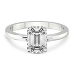 2.02 Ct Emerald Cut Malissa Solitaire Lab Diamond Ring in 14kt White Gold front image