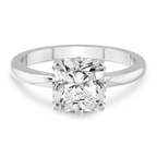 3.01 Ct Radiant Cut Malissa Solitaire Lab Diamond Ring in 14kt White Gold front image