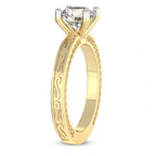 9ct Yellow Gold Ivory Vintage Solitaire Lab Diamond Ring standing product image one