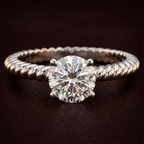 2.99 ct. oval Sansa Solitaire Ring in 10kt yellow gold color product image one
