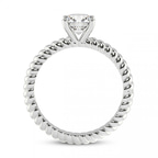 14kt White Gold Sansa Solitaire Lab Diamond Ring side right image one