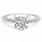 14kt White Gold Sansa Solitaire Lab Diamond Ring front image