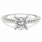 1.18 ct. princess Sansa Solitaire Ring in platinum front image