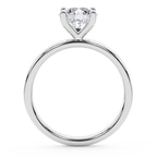 1.05 Ct EMERALD Cut Four Prong Solitaire 2mm Lab Diamond Ring in 14kt White Gold right
