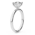 1.05 Ct EMERALD Cut Four Prong Solitaire 2mm Lab Diamond Ring in 14kt White Gold left