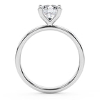 14kt White Gold Four Prong Solitaire 2mm Lab Diamond Ring side right image one
