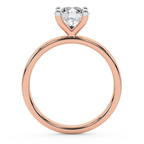 1.29 ct. heart Four Prong Ring in 10kt rose gold side right image one