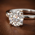 10kt Rose Gold Four Prong Solitaire 2mm Lab Diamond Ring color product image two