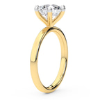 2.12 Ct Round Cut Six Prong Solitaire 2mm Lab Diamond Ring in 14kt Yellow Gold left