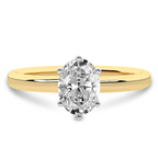 2.99 ct. oval Six Prong Ring in 10kt yellow gold front image