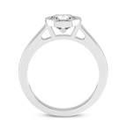 Platinum Bezel Set Solitaire Lab Diamond Ring side right image one