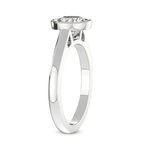 Platinum Bezel Set Solitaire Lab Diamond Ring standing product image one