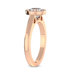 14kt Rose Gold Bezel Set Solitaire Lab Diamond Ring standing product image one