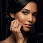 Platinum Bezel Set Solitaire Lab Diamond Ring model image two