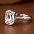 2.82 ct. round Bezel Solitaire Ring in 10kt yellow gold color product image two