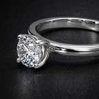 1.01 ct. emerald Quinn Solitaire Ring in 10kt rose gold color product image one
