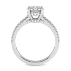3.81 Ct EMERALD Cut Tosca Secret Halo Double Band Lab Diamond Ring in Platinum right