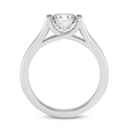 14kt White Gold Cathedral Split Shank Solitaire Lab Diamond Ring side right image one