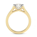 14kt Yellow Gold Cathedral Split Shank Solitaire Lab Diamond Ring side right image one
