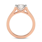 9ct Rose Gold Cathedral Split Shank Solitaire Lab Diamond Ring side right image one