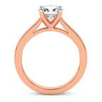2.15 Ct Emerald Cut Teagan Solitaire 2mm Lab Diamond Ring in 14kt Rose Gold right
