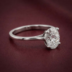 10kt White Gold Teagan Solitaire 2mm Lab Diamond Ring color product image two
