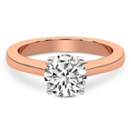 18kt Rose Gold Teagan Solitaire 2mm Lab Diamond Ring front image